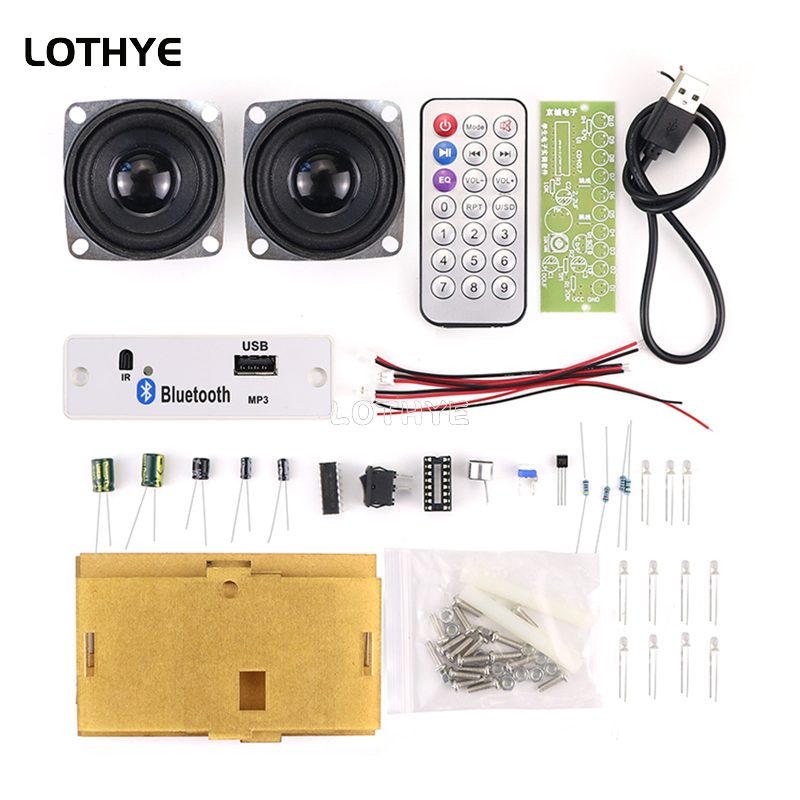 Diy Electronics Project Kit - มินิแอมพลิฟายเออร์บลูทูธ 3W*2 ชุดทำลำโพง DIY ชุดอิเล็กทรอนิกส์ สองช่องสัญญาณ