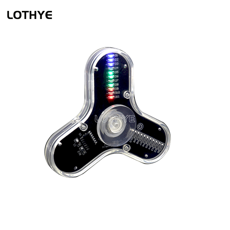 LED Fidget Spinner ผลิตลําโพงบ - Diy Electronics Project Kit บทวิจารณ์และราคา
