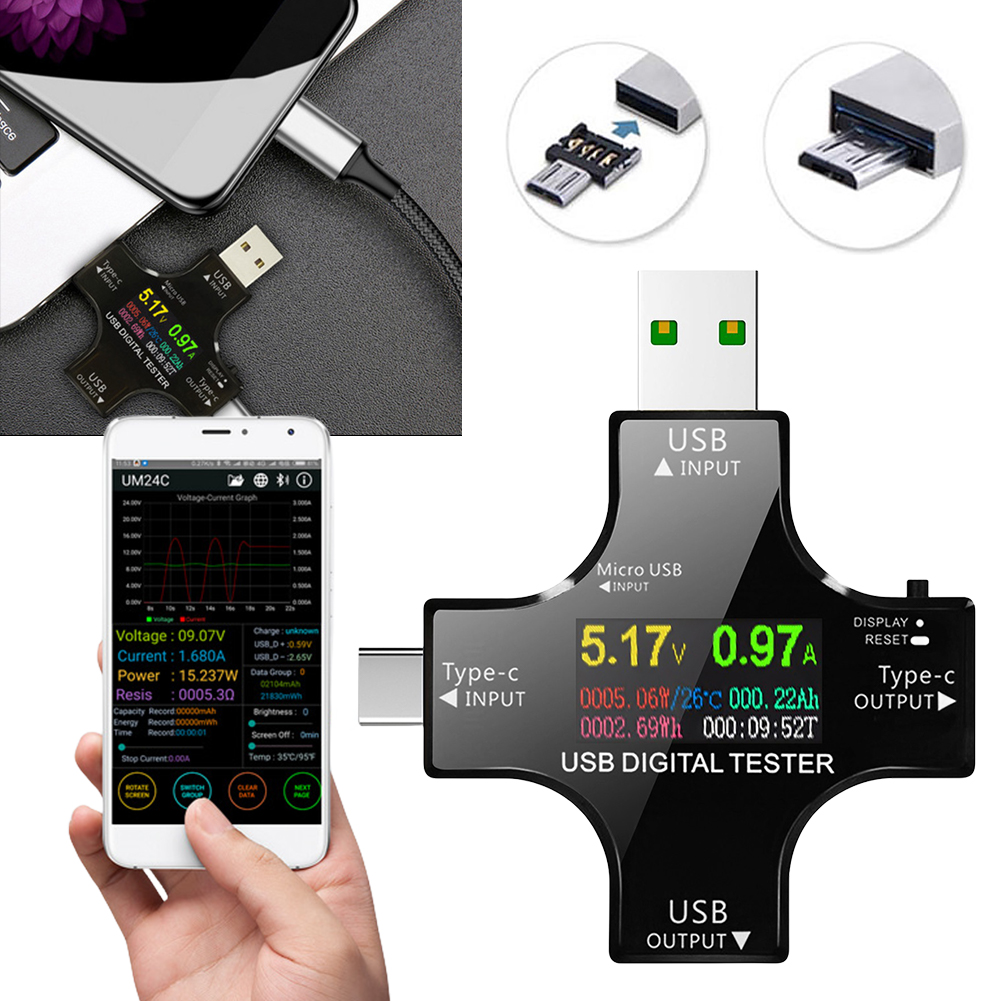 เครื่องทดสอบ USB Type-C PD สีด - Logic Analyzer Usb บทวิจารณ์และราคา