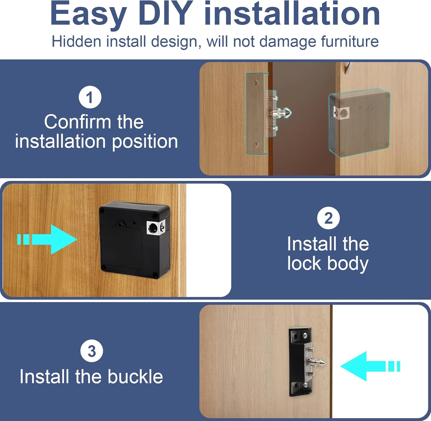 ล็อคประตูตู้ไม้แบบซ่อนพร้อมระบ - Diy Electronics Cabinet บทวิจารณ์และราคา