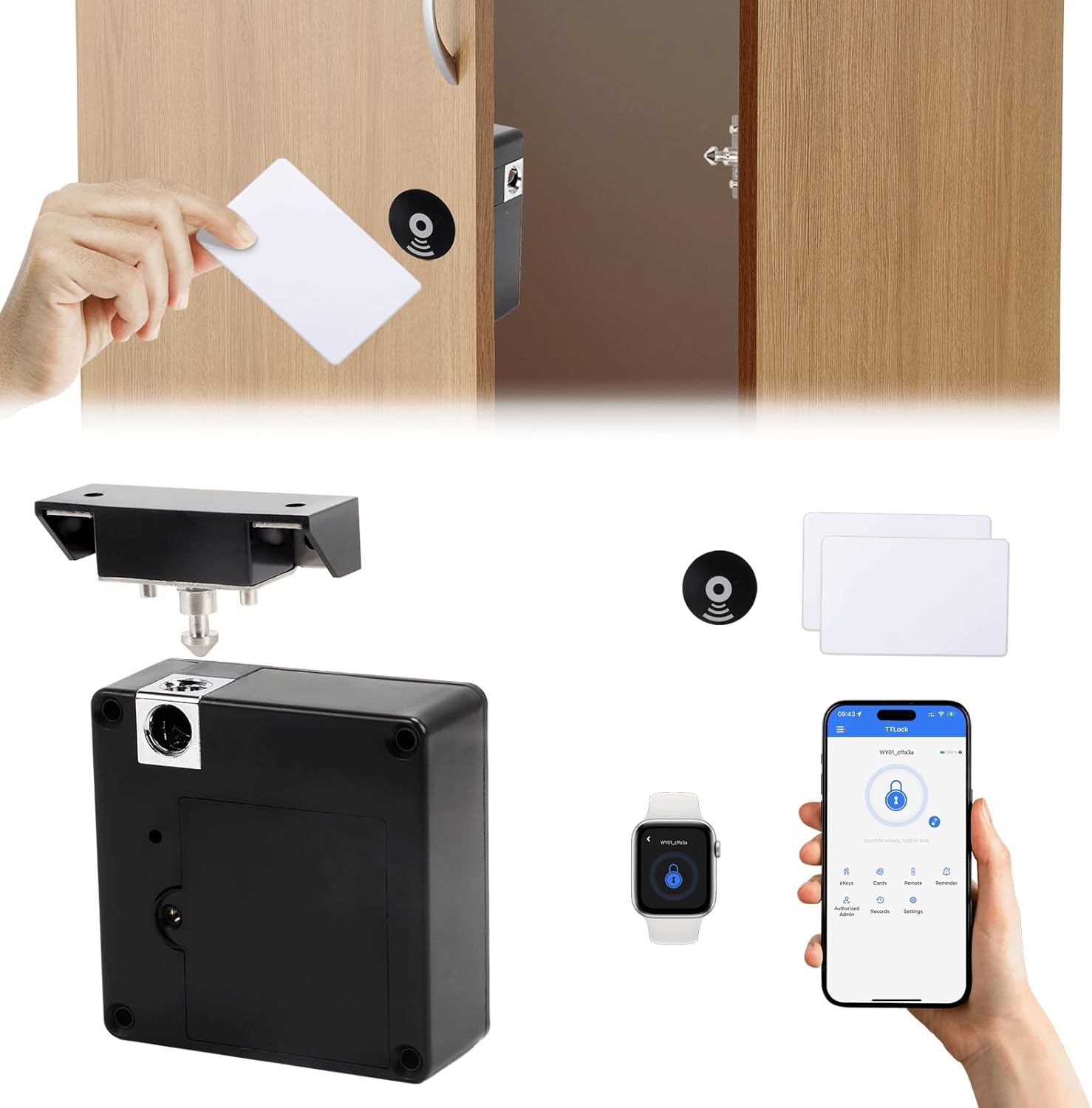 ล็อคประตูตู้ไม้แบบซ่อนพร้อมระบ - Diy Electronics Cabinet บทวิจารณ์และราคา